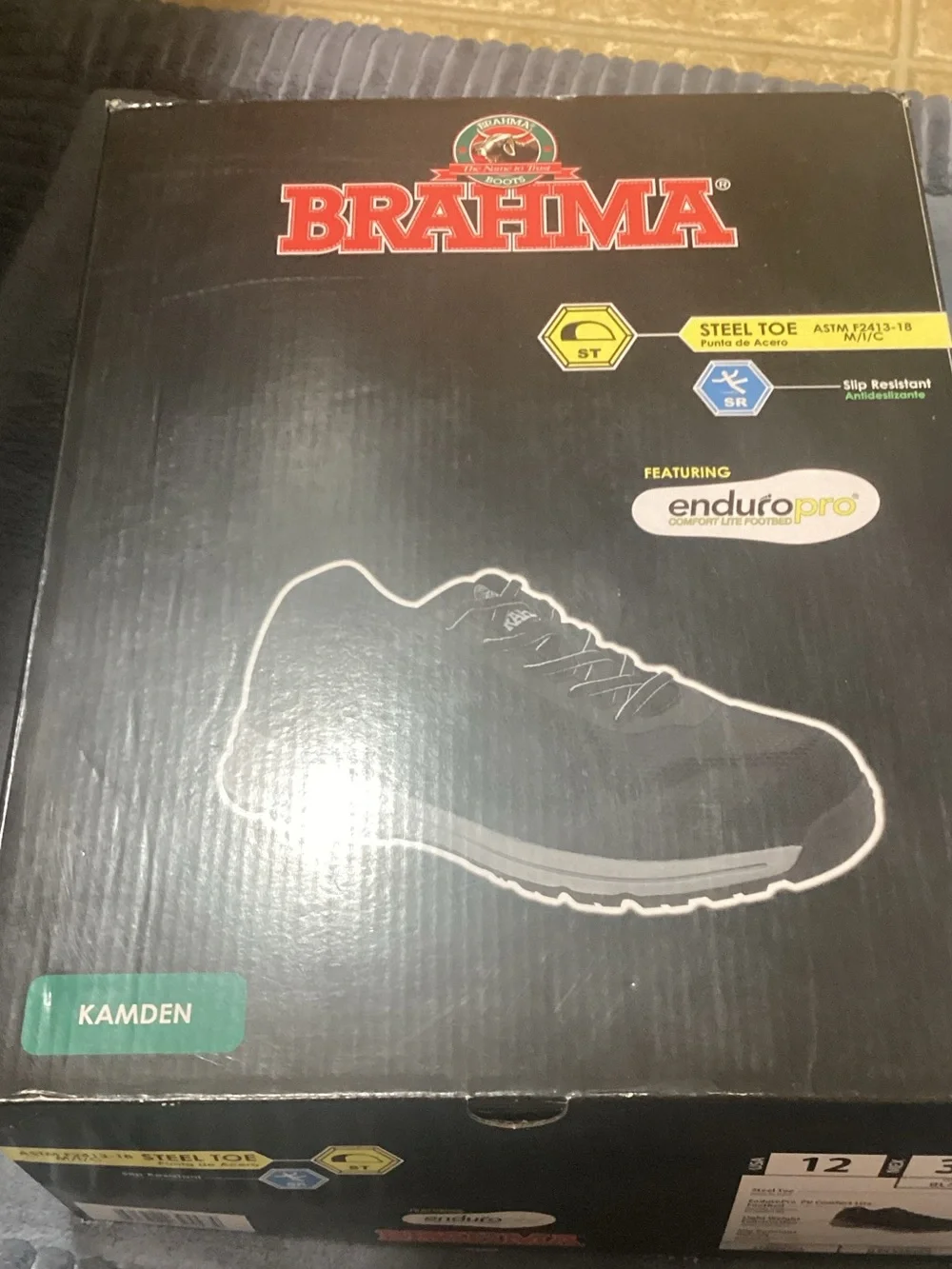 Preowned Brahma Kamden Steel Toe Shoes Size 12 Men’s.